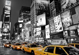 Black And White New York City Reward Offered Times Square New York Black White Yellow Taxi Cab Times Square New York New York Pictures New York Black And White