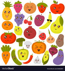 Cute Cartoon Vegetables And Fruits Includes fruits, vegetables and nuts! vegetables and fruits image hd blogger