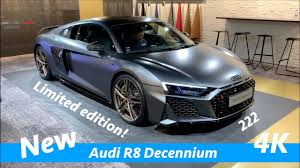 On the r8 v10 performance models, the lower trim is finished in a matte titanium colour, with an option to select carbon fibre. Audi R8 Decennium 2020 First Exclusive Look In 4k Only 222 Models Limited Edition Youtube