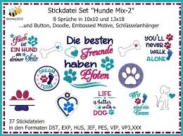 Stickdatei Hundeliebe Mix 2 Binimey