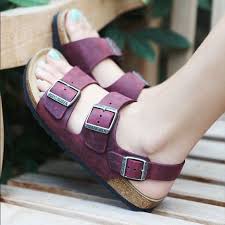 Birkenstock Sandals With Backstrap Maroon Back Strap Birkenstocks Shoes Sock Shoes Me Too Shoes