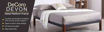 It's modified the way customers and entrepreneurs do business these days. Amazon Com Classic Brands Decoro Devon Wood Slat And Metal Platform Bed Frame Mattress Foundation Queen Furniture Decor