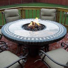60 Mosaic Round Fire Pit Table Round Fire Pit Table Fire Pit Table Gas Firepit
