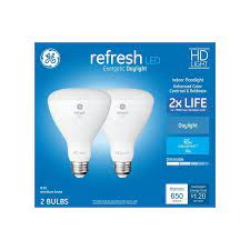 Ge Refresh 65 Watt Eq Led Br30 Daylight Dimmable Flood Light Light Bulb 2 Pack Lowes Com Light Bulb Flood Lights Bulb