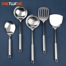 Stainless steel kitchen utensil set (set of 7) by cuisinart. Kitchen Cooking Utensil Set Stainless Steel Cookware Colander Spoon Spatula Shovel Kitchen Tools Cookware Sets Aliexpress