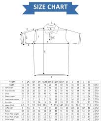 Polo Shirt Half Sleeves Size Chart Professional Uniform