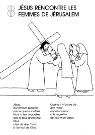 chemin de la croix 8 education chretienne catechisme coloriage flocon neige