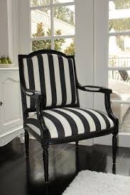 Black And White Striped Desk Chair Bergere Chair Black Magnolia Furniture Striped Chair French Chairs Black And White Decor