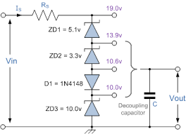 Zener Diodes Connected In Series Diode Electronic Circuit Projects Electronics Basics