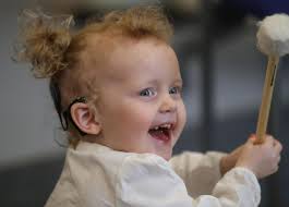 Cochlear implant allows three-year-old girl to hear for the first time