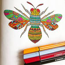 Insekt Mit Mandalamustern Mit Dem Stabilo Pointmax Geometrische Zeichnung Stabilo Mandala Kunst