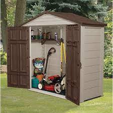Elegant detached garden shed photo in baltimore a way to store garage items in the backyard but it. Outdoor Mini Storage Shed By Suncast 7 5 Ft X 3 Ft B52 Acs24 Abh3 Suncast Outdoor