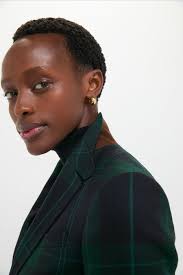 Green Navy Multi Tartan Brushed Wool Blazer