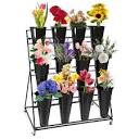 Amazon.com: Flower Display Stand with Buckets, 3 layers Metal ...