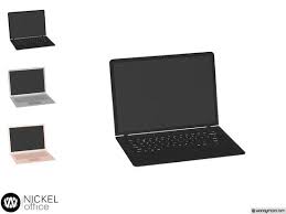 Nickel Office Laptop Found In Tsr Category Computers In 2020 Sims 4 Tsr Sims 4 Cc Furniture Sims 4 Mods Clothes