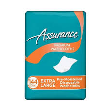 Assurance Premium Pre-moistened Disposable Washcloths 192 Count