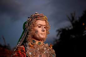 In the following image some women of kosovo are presenting the traditional wedding dance wearing the wedding. The Art Of Kosovar Bridal Make Up In Pictures The National