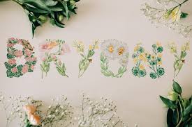Custom Baby Name Flower Art Print Erica Catherine
