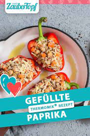 Gefullte Paprika Mit Blumenkohl Reis Rezept Fur Den Thermomix Rezept Blumenkohl Reis Rezepte Thermomix Blumenkohl