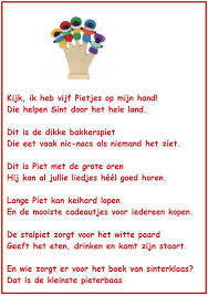 Versje 5 Kleine Pietjes Sinterklaas Knutsel Idee Sinterklaas Knutselen Sinterklaas