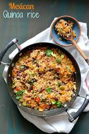 Mexican Brown Rice And Quinoa Skillet Easy Vegan One Pot Meal Ready Under 30 Minutes Mexican Brown Rice One Pot Meals Vegan Lunch Recipes