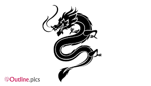 Chinese Dragon Outline Drawing Outline Pics Traditional chinese dragon outline vector. outline pics