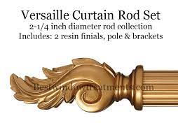 The 1 diameter iron adjustable curtain rod is designed to fit a wide range of window widths, and has a sturdy 25 lb. Versailles 2 1 4 Diameter Custom Curtain Rod Portfolio Collection Bestwindowtreatments Com