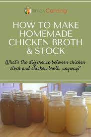 Homemade Chicken Broth How To Make Home Can Broth Or Stock Recipe Canning Soup Recipes Chicken Broth Recipes Chicken Stock Recipe