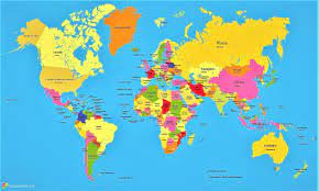 Mapa de américa con nombres de países y capitales en español para imprimir. Pin En Interesante