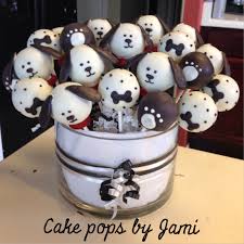 Puppy Themed Cake Pops For A Dogs 1st Birthday Party You Can Find Me On Facebook At Cake Pops By Jami Puppy Cake Cake Pops Themed Cakes