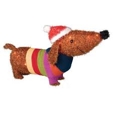 Dachshund Tinsel Light Up Decoration Pre Order Dachshund Christmas Dachshund Weiner Dog