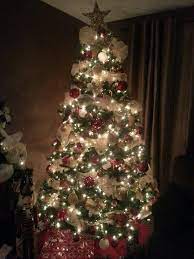 Download a free preview or high quality adobe illustrator ai, eps, pdf and high resolution jpeg versions. Christmas Tree Decorated In Red Gold Cream Colored Decorations Red Christmas Tree Christmas Tree Christmas