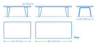 Slightly damaged, but fully functional eames rectangular coffee table. Eames Rectangular Coffee Table Dimensions Drawings Dimensions Com