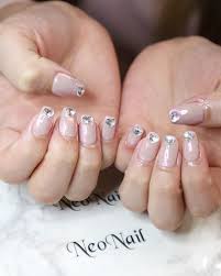 recipe ピンクベージュオーロラパウダー ハートのストーン乗せて 最高に可愛い nails beauty