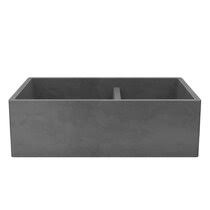 Single bowl farmhouse sink with perfect drain. Modern Kitchen Sinks Allmodern