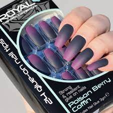 • the people behind cerno. Royal Fialovo Cerne Matne Umele Nehty Sada S Lepidlem Poison Berry Coffin False Nails 24ks A Lepidlo Normain Kosmeticka Inspirace