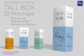Photorealistic Tall Box 12 Mockups Box Mockup Mockup Messages