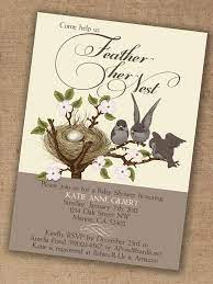 Cute Lil Birds Feather Nest Shower Invitation Printable Feather Baby Shower Baby Shower Printable Baby Shower Invitations