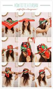 Of Course If You Re Having A Really Bad Hair Day You Could Cover It All Up With A Turban Tie A Turban Hair Styles Bandana Hairstyles