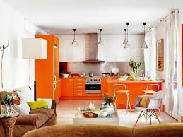 Cocina Abierta Al Salon Naranja Kitchen Living Living Room Kitchen Home Kitchens