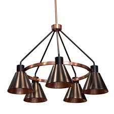 Decor Therapy Carly 5 Light Antique Brass And Black Iron Metal Chandelier Ch1916 The Home Depot In 2020 Decor Therapy Metal Chandelier Contemporary Chandelier