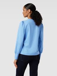 Object Blusenshirt aus Viskose-Mix mit Rundhalsausschnitt Modell 'Caroline'  (blau) online kaufen
