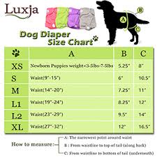Luxja Reusable Female Dog Diapers Washable Wraps For Female Dog