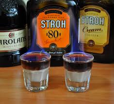 Cozonac Shooter A Burning Pair Equal Parts 1 3 Oz Of Irish Cream Carolan S Vs Stroh Creme Liqueur Jagermeister And Overproof Rum Stroh 80 Which I Stroh