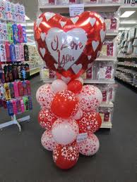 I Love You Valentine S Day Balloon Column Or Table Centerpiece Valentinesdecor Valentines Balloons Decorations Valentines Balloons Bouquet Valentines Balloons