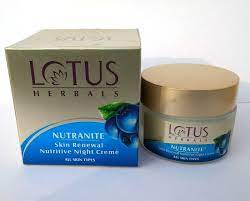 Lotus Herbals Nutranite Skin Renewal Nutritive Night Cream Review Night Creme Herbal Face Cream Night Creams