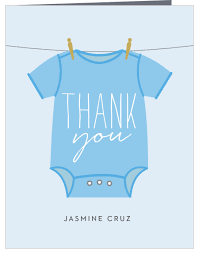 Baby shower thank you cards are among the most fun to write because the gifts themselves are often adorable. Baby Shower Thank You Cards Design Yours Instantly Online Basic Invite