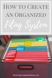 Create An Organized Filing System The Simply Organized Home Office Organization Files Diy Office Organization Paper Clutter Organization