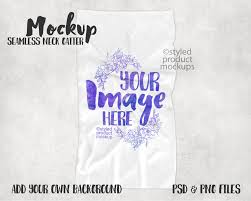 Dye Sublimation Seamless Neck Gaiter Mockup Add Your Own Etsy In 2020 Neck Gaiter Gaiters Sublime