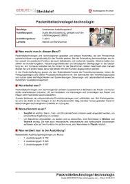 Wie du die app am besten nutzt, zeigen wir dir hier. Packmitteltechnologe Technologin Steckbrief Berufenet